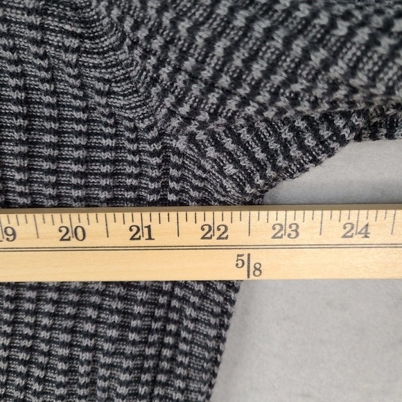 English Laundry Sweater Men's Large Gray Black Pullover 1/4 Zip Long Sleeve - Picture 10 of 12